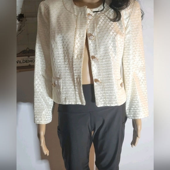 Vintage Alfred Snug Beige-gold Blazer, size Small - Picture 1 of 7